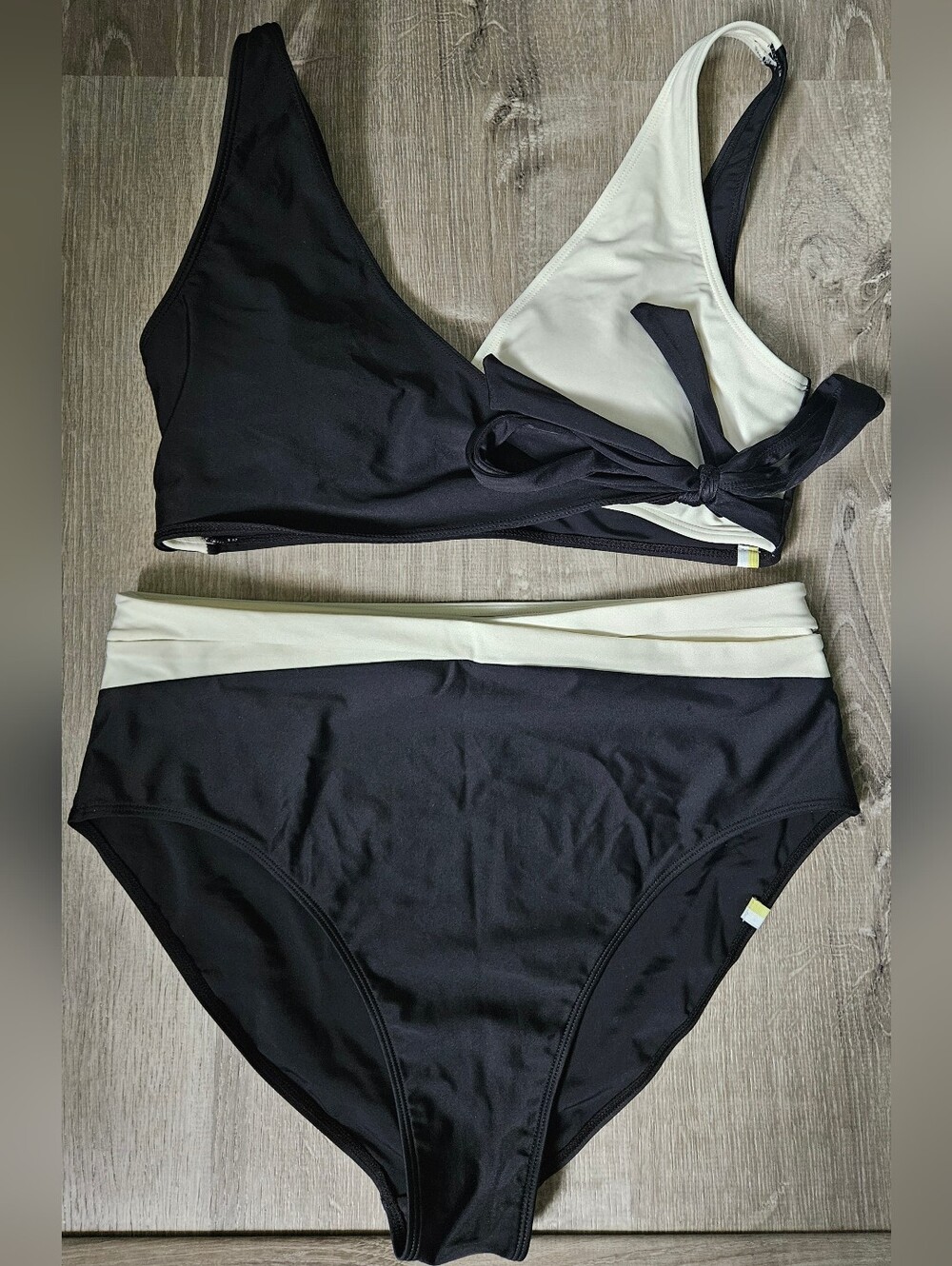 Summersalt The Perfect Bikini Wrap Sea Urchin Sand Blk White Size 12 Like New